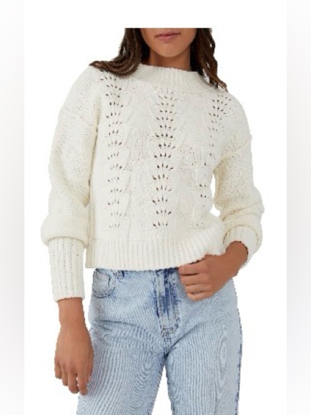Free people cotton bell song sweater